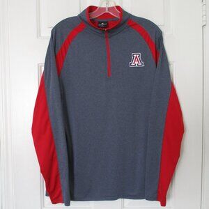 Colosseum Mens L/S University of Arizona Wildcats1/4 Zip Lightweight Top NWOT- M